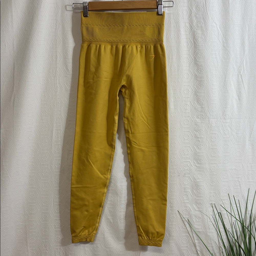 Gymshark Yellow Studio Seamless High Waisted Leggings